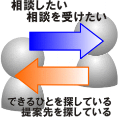 相談したい、相談を受けたい、できるひとを探している、提案先を探している